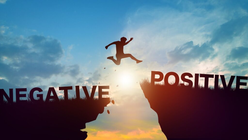 explain how a positive person deals with worry and doubt.